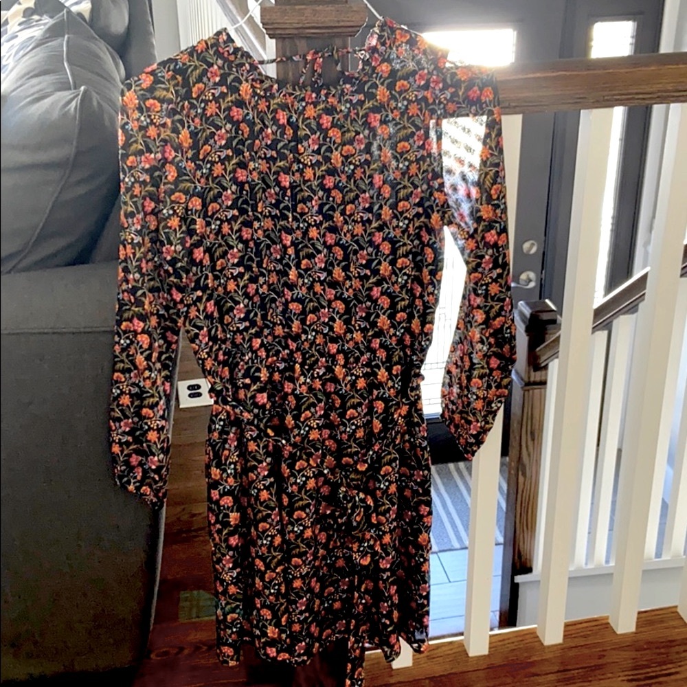 Loft short peasant dress